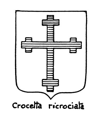 Imagem do termo heráldico: Crocetta ricrociata